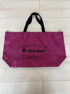 美品★ Think Bee! シンクビー蜂ロゴ サブバック　エコバッグ ピンクのサムネイル