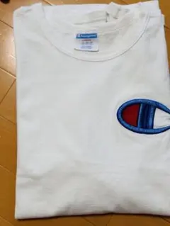 Champion ホワイト 刺繍Tシャツ