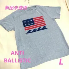 【新品未使用】ANTI BALLISTIC グレーワッフルロゴ入り Tシャツ Lのサムネイル