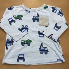 Love & Peace & Money 長袖Tシャツ 80cm 重機柄のサムネイル