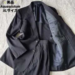 ✨美品✨ Aquascutum スーツ セットアップ ネイビー XLサイズ 紺色