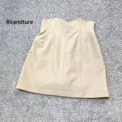 【Rirandture】レースアップミニスコート キュロット ベージュのサムネイル