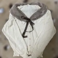 axes femme ベージュ ニットカーディガン