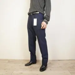 CK CALVIN KLEIN 新品タグ付き ウールスラックス 紺/FZ208のサムネイル