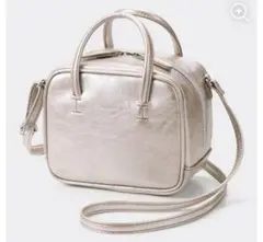 GU ボストンミニショルダーバッグ ゴールド 美品