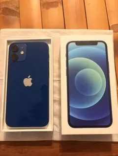 【美品】iPhone 12 mini ディープブルー 本体　128GB 箱付き