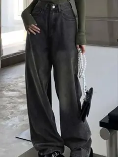 ワイドデニムパンツ デニム