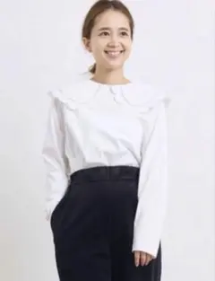 yori スカラップカラーカットソー　完売品 yori(ヨリ)の「スカラップカラーカットソー【2021SP】2月上旬入荷