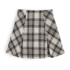 インパン裏地付きツイードチェックミニスカート[tu891]