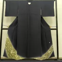 未使用・着物●訪問着「網目花文」暈し染め金彩の正絹　逸品