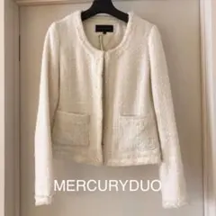 ノーカラージャケット ラメツイードジャケット　フリーサイズ