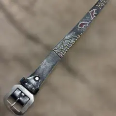 JADED LONDON スタッズ レザーベルト スネークスキン - メルカリ