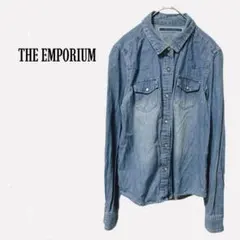 ジエンポリアム 【M】 デニムシャツ 長袖シャツ スナップボタン カジュアル