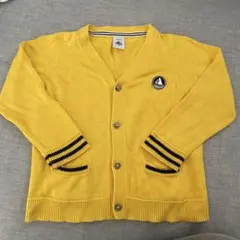 プチバトー　イエロー カーディガン 24m/86cm