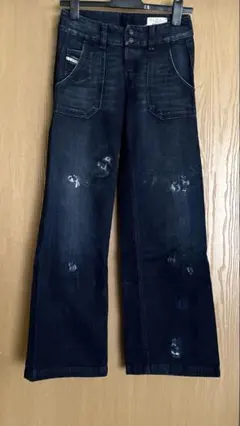 Diesel ダメージ フレア デニム 25 ディーゼル ブーツカット Y2K