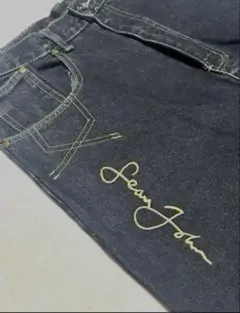 Sean john 刺繍 バギーデニム インディゴ 00s 32インチ 5ポケのサムネイル