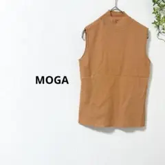 MOGA モガ　極美品✨ハイネックノースリーブトップス　伸縮性　オレンジ　S〜M