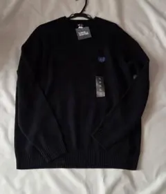 カウズ ウィンター ラムウール クルーネックセーター XL ネイビー　タグ付き