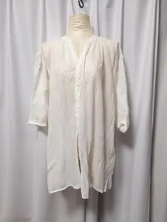 リネンロングブラウス