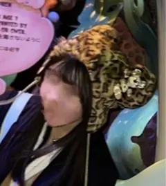 ヒョウ柄耳付きキャップ 58cm