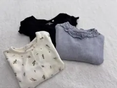 3セットまとめ売り　女の子長袖ロングTシャツ おしゃれロンT