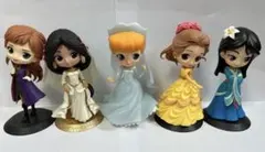 ディズニー qposket セット ジャスミン シンデレラ アナ ムーラン ベル