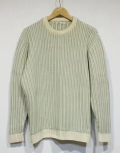 美品 ZARA ザラ グリーン ストライプ オーバーサイズ ニット セーター