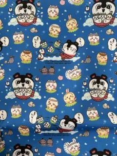 ちいかわ プリント生地 ブルー系