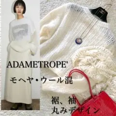 完売品★24AW★アダムエロペ★シアーモヘアプルオーバー定価1.5万円　春ニット
