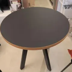 【KANADEMONO】THE CAFE TABLE、黒、円形、２人用、直径72のサムネイル