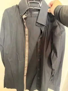 BURBERRY BLACK LABEL ブラックシャツ サイズ2