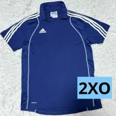 adidas 아디다스 게임 셔츠 ネイビー 紺 2XL