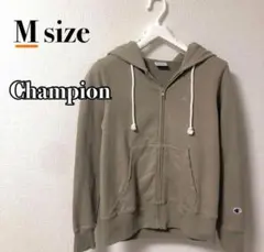 Champion チャンピオン Mサイズ カーキ フルジップ　　パーカー
