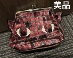 コッコフィオーレ　ネコ　ねこ　猫　ポーチ　がま口　がまぐち　赤系　ワインレッドのサムネイル