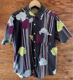 55DSL フィフティーファイブ　半袖シャツ Lサイズ 花柄 ストライプ