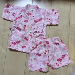 花柄金魚柄甚平 ピンク 80センチ