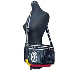 カステルバジャック ショルダーバッグ ドミネ トリコロール ロゴ レザー