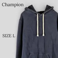 Champion チャンピオン パーカー ネイビー キッズ L