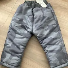 匿名配送　男の子迷彩グレー ポリエステル パンツ秋冬防寒
