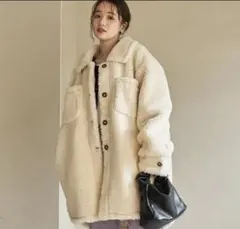 coen ボアジャケット WEB限定 洗える防風機能付き ボアCPOロングコート