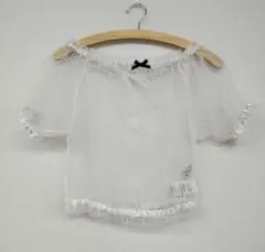 □［puff sleeve tops］オフショルダー ホワイト F