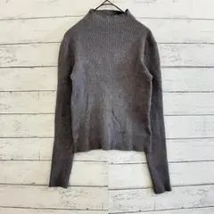 GRL 薄手 リブ編み ハイネック✨ニット グレー 綺麗め Mサイズ レディース