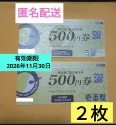 匿名配送　株式会社　壱番屋　 CoCo壱番屋　株主様ご飲食優待券　２枚