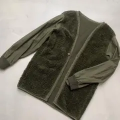 【美品】オランダ軍　ミリタリー　ボア　ライナー　ジャケット　カーキ