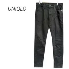 【ユニクロ】ウルトラストレッチスキニージーンズ ブラック テーパード ローライズ