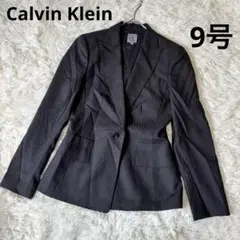 Calvin Klein カルバンクライン テーラードジャケット 黒 ストライプ