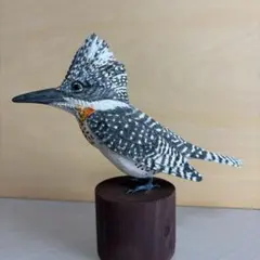 よち品 「ヤマセミ」 リアルバードカービング　木彫りの野鳥　野鳥彫刻 よち様専用品 「ヤマセミ」 リアルバードカービング 木彫りの野鳥 野鳥