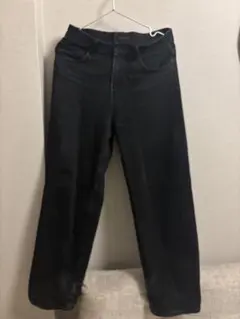 UNIQLO ユニクロ ワイドストレートジーンズ　ダークグレイ 27インチ