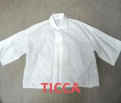 TICCA 刺繍 半袖シャツ ホワイトのサムネイル
