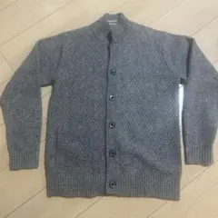 BEAMS グレー ニット カーディガン